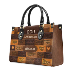 Christianartbag Handbags, God Says You Are Leather Bags, Personalized Bags, Gifts for Women, Christmas Gift, CABLTB01040823.