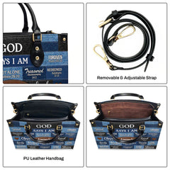 Christianartbag Handbags, God Says I Am Strong Leather Bags, Personalized Bags, Gifts for Women, Christmas Gift, CABLTB01300723.