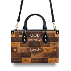 Christianartbag Handbags, God Says You Are Leather Bags, Personalized Bags, Gifts for Women, Christmas Gift, CABLTB01040823.