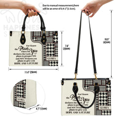 Christianart Handbag, Personalized Hand Bag, For I Know The Plans I Have For You Jeremiah 29:11, Personalized Gifts, Gifts for Women.