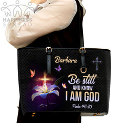 Christianart Handbag, Personalized Hand Bag, Be Still And Know That I Am God, Personalized Gifts, Gifts for Women.