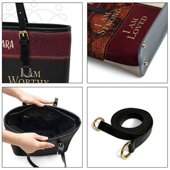 Christianart Handbag, Personalized Hand Bag, I Am Strong I Am Worthy I Am Loved I Am Enough, Personalized Gifts, Gifts for Women.