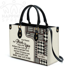 Christianart Handbag, Personalized Hand Bag, For I Know The Plans I Have For You Jeremiah 29:11, Personalized Gifts, Gifts for Women.