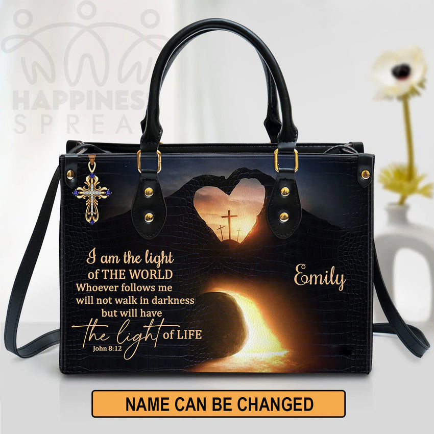 Christianart Handbag, Personalized Hand Bag, I Am The Light Of The World, Personalized Gifts, Gifts for Women.