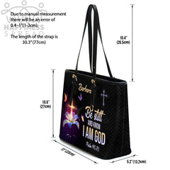 Christianart Handbag, Personalized Hand Bag, Be Still And Know That I Am God, Personalized Gifts, Gifts for Women.