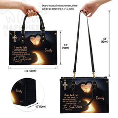 Christianart Handbag, Personalized Hand Bag, I Am The Light Of The World, Personalized Gifts, Gifts for Women.