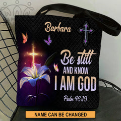 Christianart Handbag, Personalized Hand Bag, Be Still And Know That I Am God, Personalized Gifts, Gifts for Women.