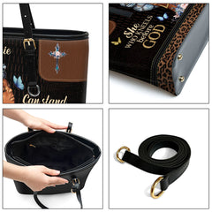 Christianart Designer Handbags, She Who Kneels Before God Can Stand Before Anyone, Personalized Gifts, Gifts for Women.