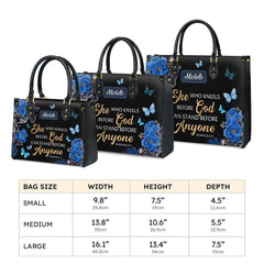 Christianartbag Handbags, She Who Kneels Before God Romans 8 31, Handbag Design, Monogram Leather Handbag, Gifts for Women, CABLTB01271223.