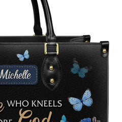 Christianartbag Handbags, She Who Kneels Before God Romans 8 31, Handbag Design, Monogram Leather Handbag, Gifts for Women, CABLTB01271223.
