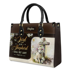 Christianartbag Handbags, The Lord Is My Shepherd I Shall Not Want Psalm 23 1, Handbag Design, Monogram Leather Handbag, Gifts for Women, CABLTB04271223.