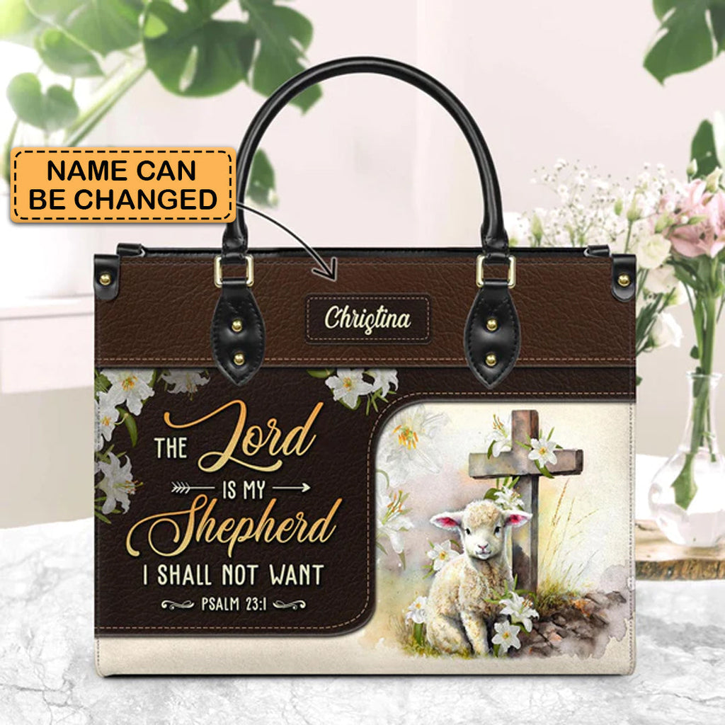 Christianartbag Handbags, The Lord Is My Shepherd I Shall Not Want Psalm 23 1, Handbag Design, Monogram Leather Handbag, Gifts for Women, CABLTB04271223.