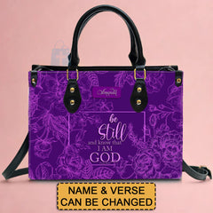 CHRISTIANARTBAG Handbag - Personalized Leather Handbag - Custom Verse Christian Bag - Custom Color bags - CABLTHB01010624.