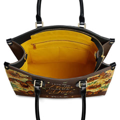 Christianartbag Handbags, I Know The Plans I Have For You Jeremiah 29 11 Leather Handbag, Sunflower Butterfly Leather Handbag, Gifts for Women, CABLTB01241023.