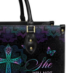 Christianartbag Handbags, God Is Within Her She Will Not Fail Psalm 46 5 Mandala Leather Handbag, Handbag Design, Personalized Leather Handbag, Gifts for Women, CABLTB0103123.