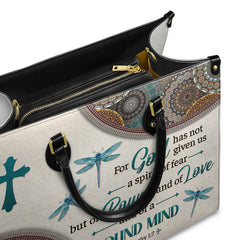 Christianart Designer Handbags, For God Has Not Given Us A Spirit Of Fear 2 Timothy 1 7 Dragonfly Mandala, Personalized Gifts, Gifts for Women.