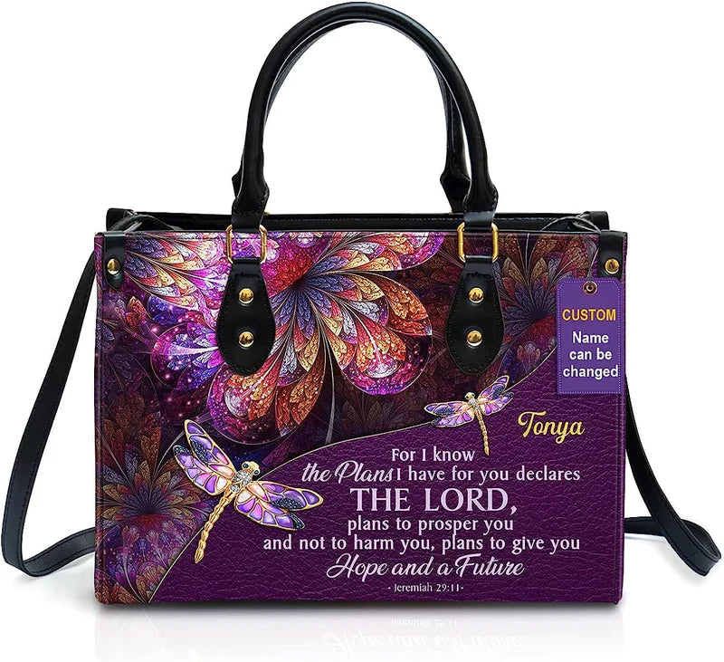 Christianartbag Handbags, The Lord Hope & A Future Leather Bags, Personalized Bags, Gifts for Women, Christmas Gift, CABLTB01300723.