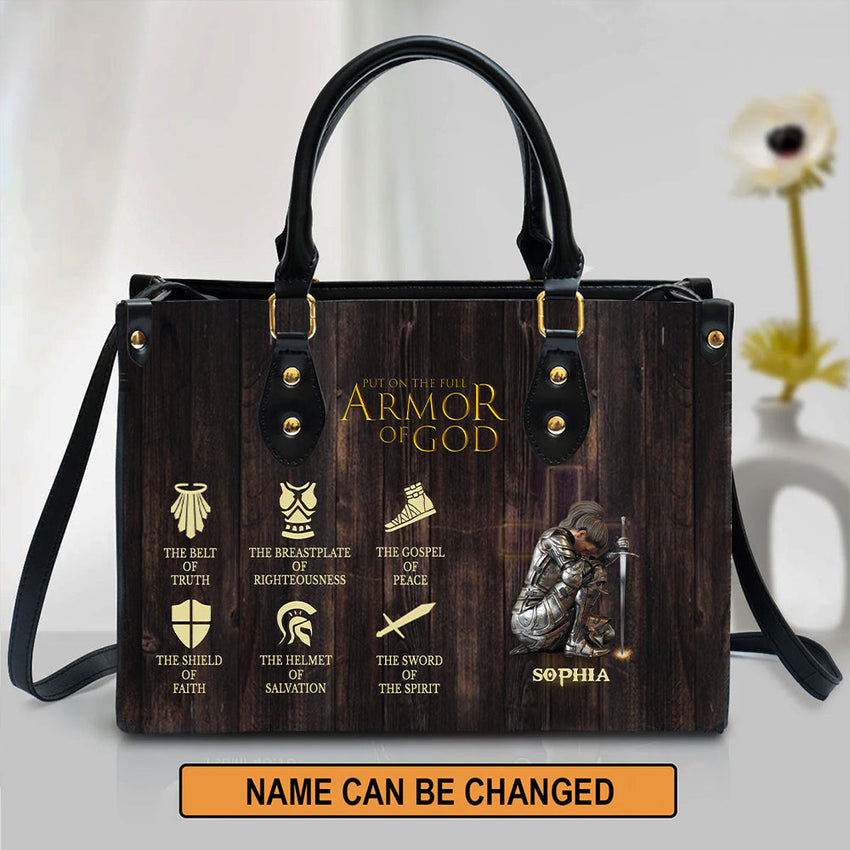 Christianartbag Handbags, Put On The Full Armor Of God Leather Bags, Personalized Bags, Gifts for Women, Christmas Gift, CABLTB01240823.