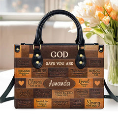 Christianartbag Handbags, God Says You Are Leather Bags, Personalized Bags, Gifts for Women, Christmas Gift, CABLTB01040823.