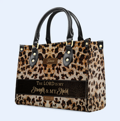 Christianartbag Handbags, The Lord Is My Strength & My Shield Psalm 28:7 Leather Bags, Personalized Bags, Gifts for Women, Christmas Gift, CABLTB01300723.
