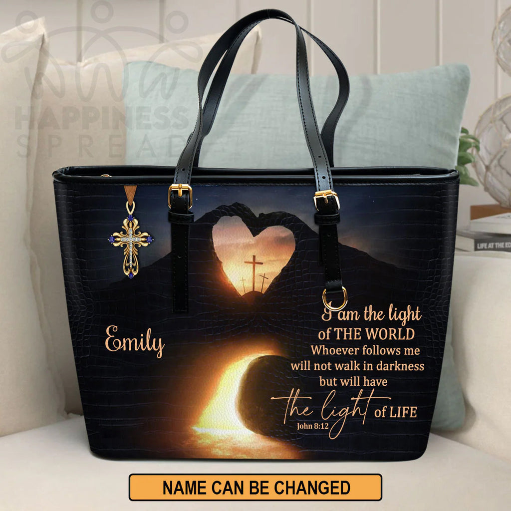 Christianart Handbag, Personalized Hand Bag, I Am The Light Of The World, Personalized Gifts, Gifts for Women.
