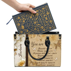 Christianartbag Handbags, You Are Protected Beautiful Strong Loved Leather Bags, Personalized Bags, Gifts for Women, Christmas Gift, CABLTB01300723.