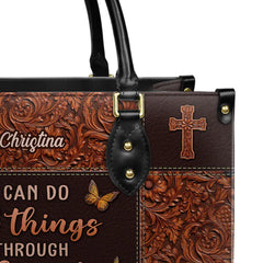 Christianartbag Handbags, I Can Do All Things Through Christ Philippians 4 13 Leather Handbag, Handbag Design, Personalized Leather Handbag, Gifts for Women, CABLTB01271123.