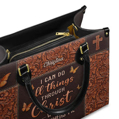 Christianartbag Handbags, I Can Do All Things Through Christ Philippians 4 13 Leather Handbag, Handbag Design, Personalized Leather Handbag, Gifts for Women, CABLTB01271123.