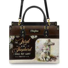 Christianartbag Handbags, The Lord Is My Shepherd I Shall Not Want Psalm 23 1, Handbag Design, Monogram Leather Handbag, Gifts for Women, CABLTB04271223.