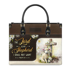 Christianartbag Handbags, The Lord Is My Shepherd I Shall Not Want Psalm 23 1, Handbag Design, Monogram Leather Handbag, Gifts for Women, CABLTB04271223.